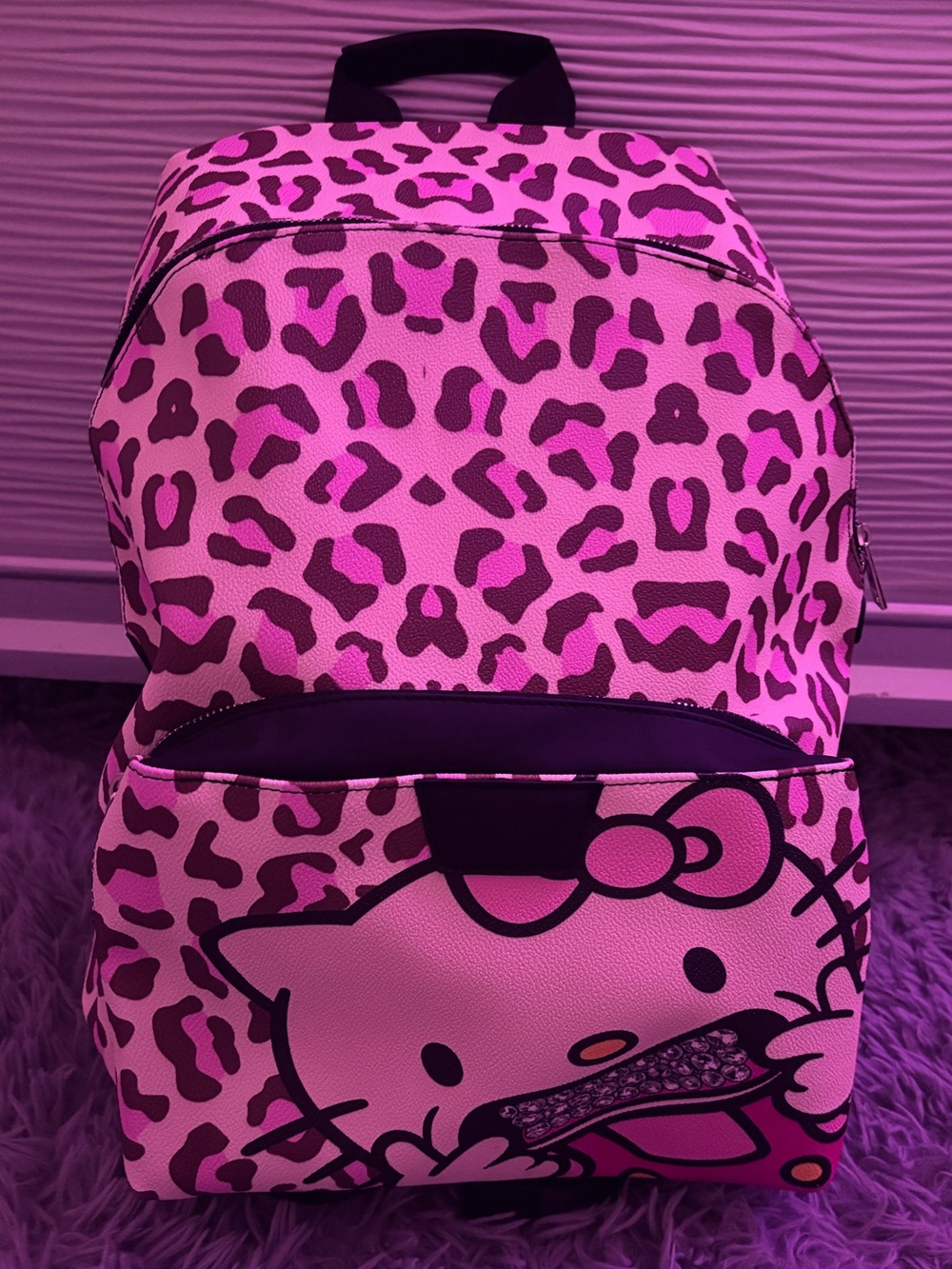Hello Kitty Pink Leopard Print Backpack